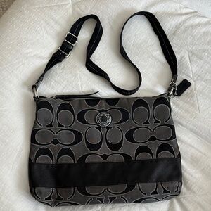 Coach Black and Gray Crossbody Bag